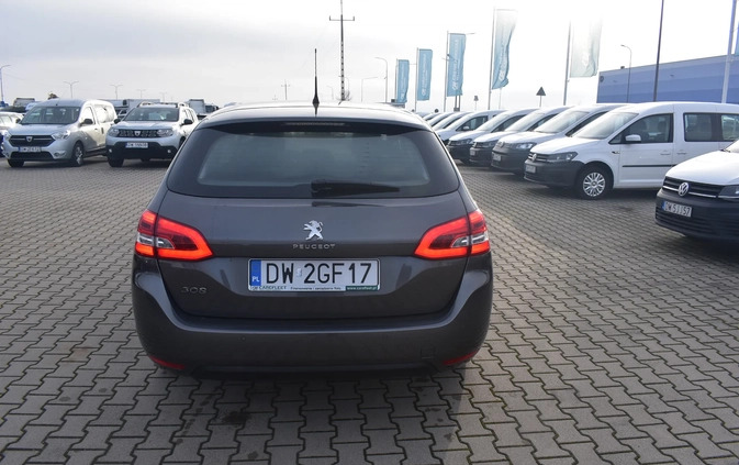 Peugeot 308 cena 49400 przebieg: 100508, rok produkcji 2019 z Wolbórz małe 137